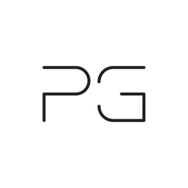 pg ilk harf vektör logo simgesi
