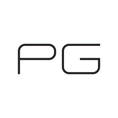 pg ilk harf vektör logo simgesi