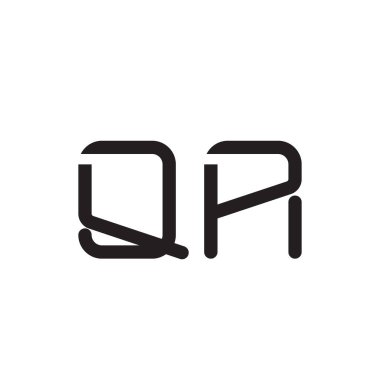 qa ilk harf vektör logo simgesi