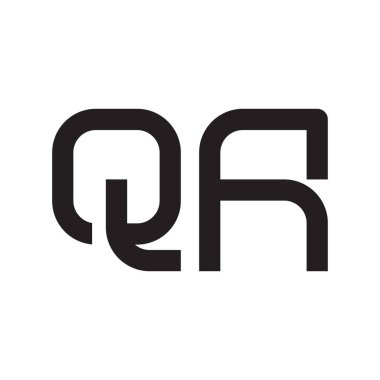 qa ilk harf vektör logo simgesi