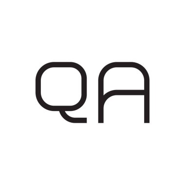 qa ilk harf vektör logo simgesi