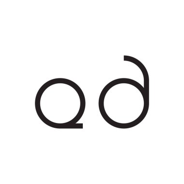 qa ilk harf vektör logo simgesi