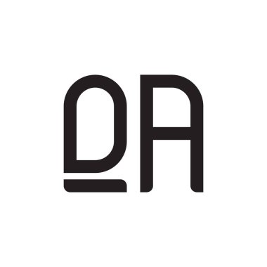 qa ilk harf vektör logo simgesi