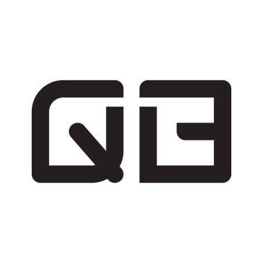 Qb ilk harf vektör logo simgesi