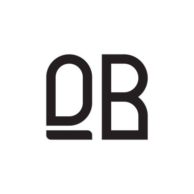 Qb ilk harf vektör logo simgesi