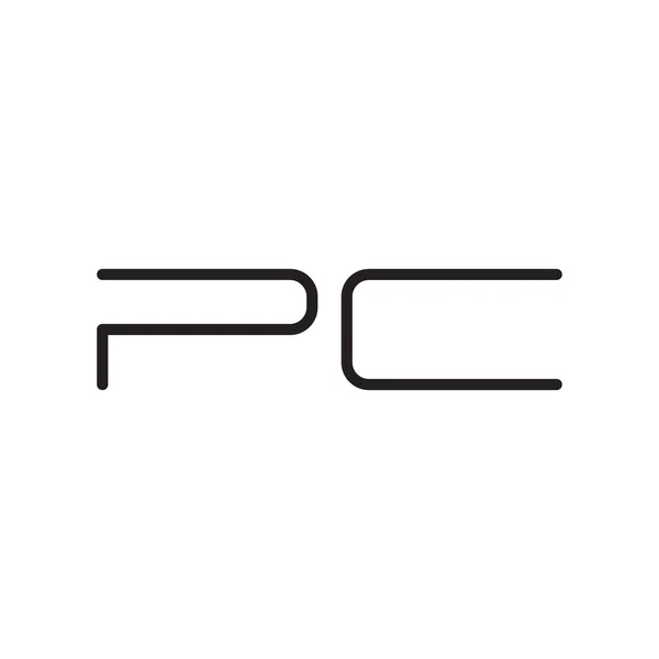 Pc初始字母向量图标 — 图库矢量图片