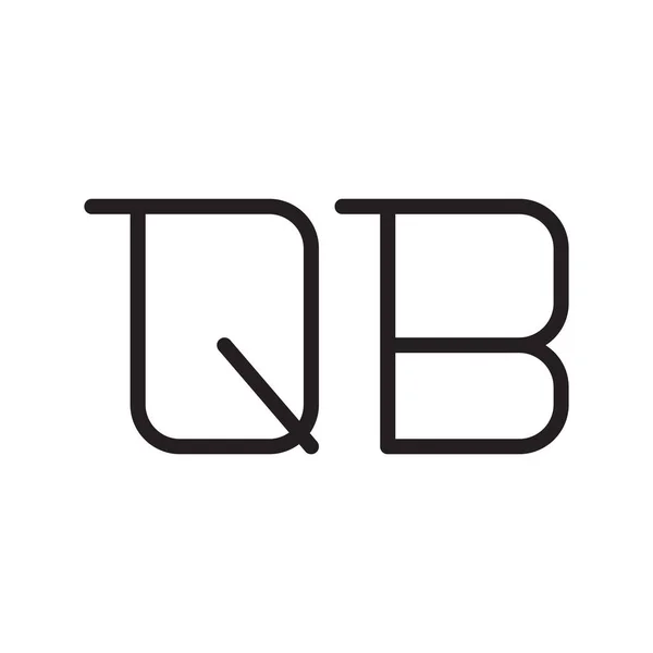 Qb頭文字ベクトルロゴアイコン — ストックベクタ