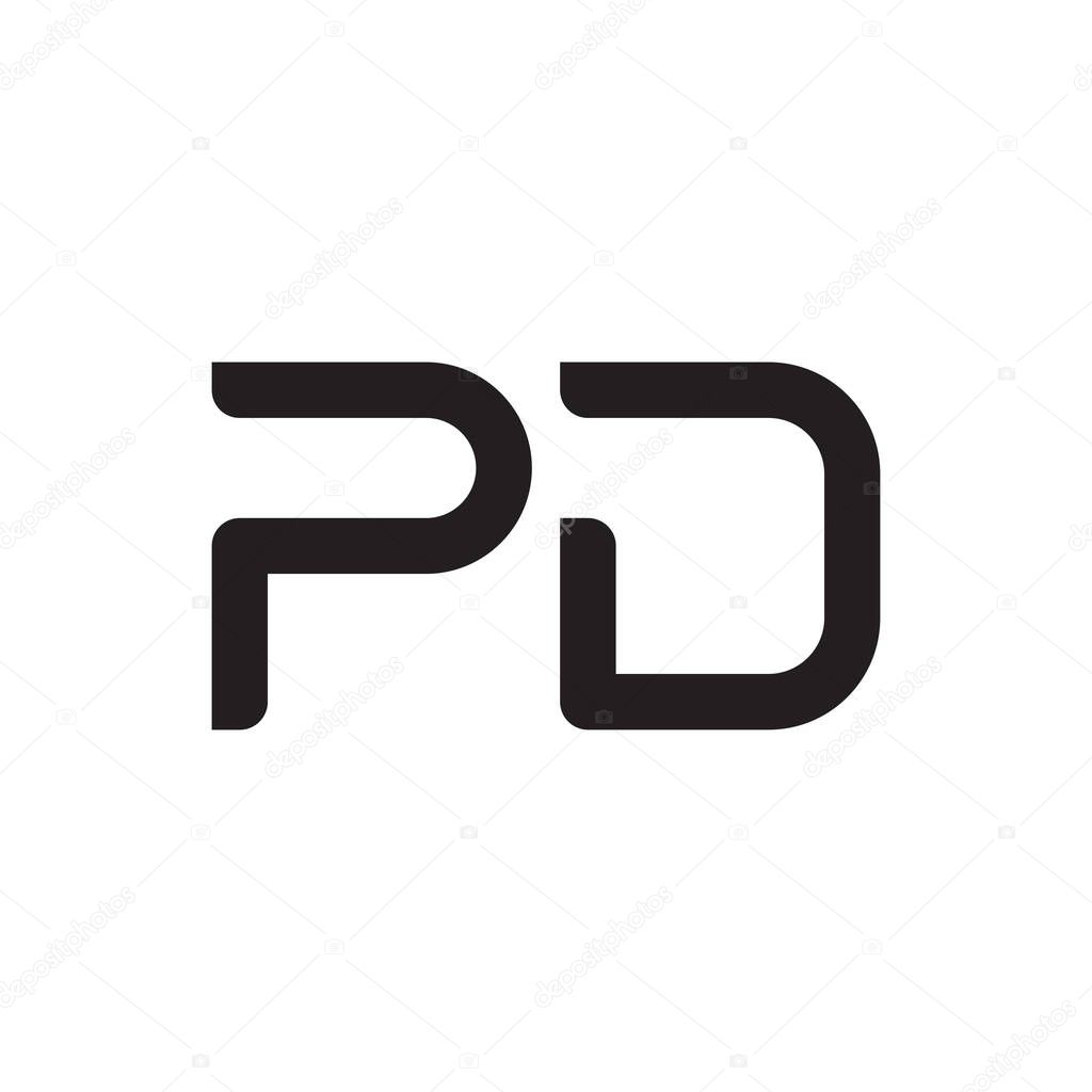 pd initial letter vector logo icon