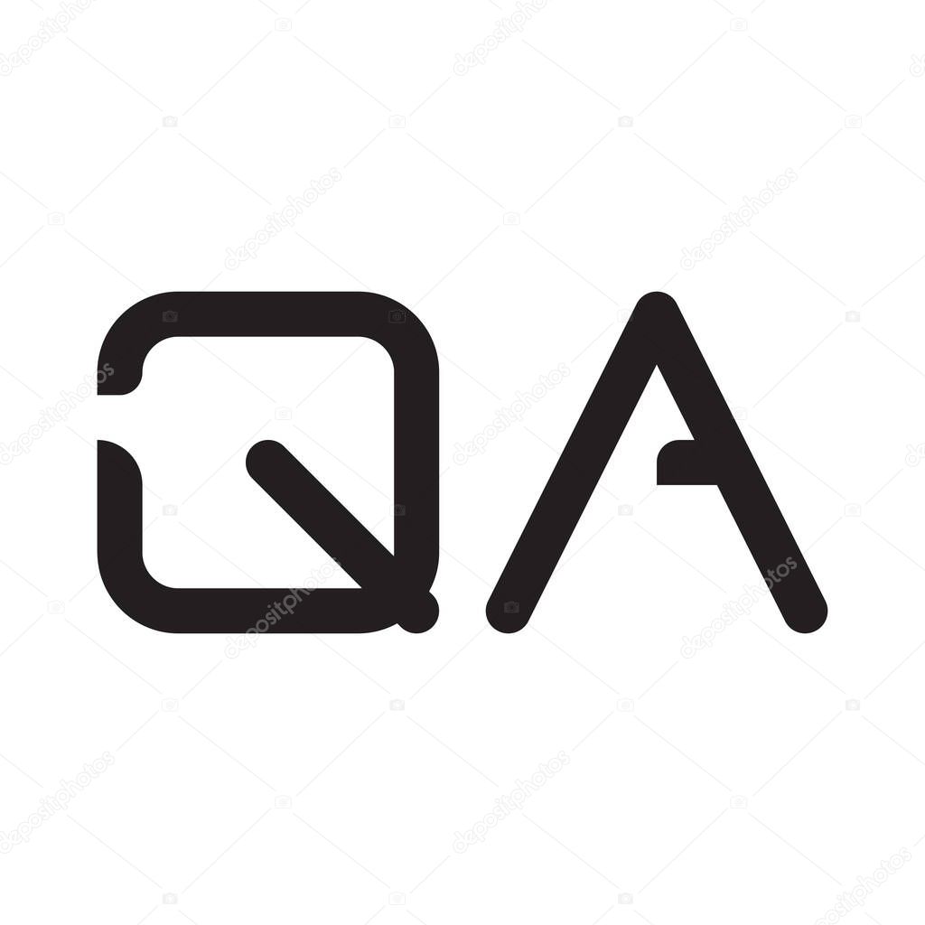 qa initial letter vector logo icon