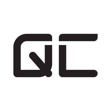 qc ilk harf vektör logo simgesi