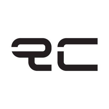 qc ilk harf vektör logo simgesi