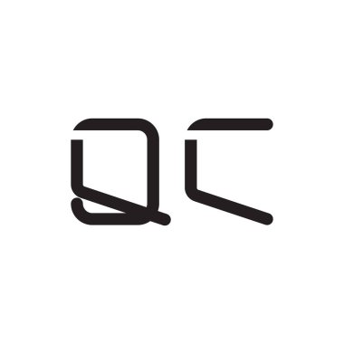 qc ilk harf vektör logo simgesi