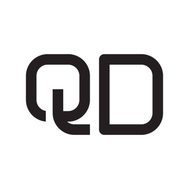 qd ilk harf vektör logo simgesi