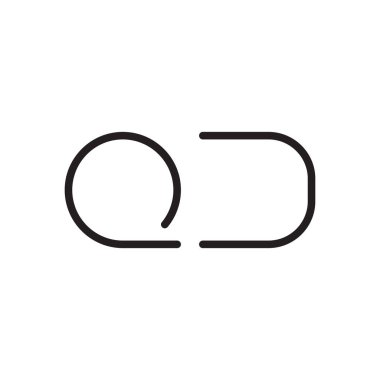 qd ilk harf vektör logo simgesi