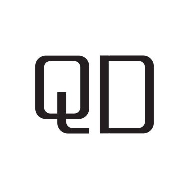 qd ilk harf vektör logo simgesi