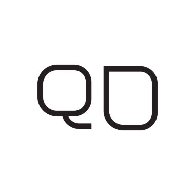 qd ilk harf vektör logo simgesi