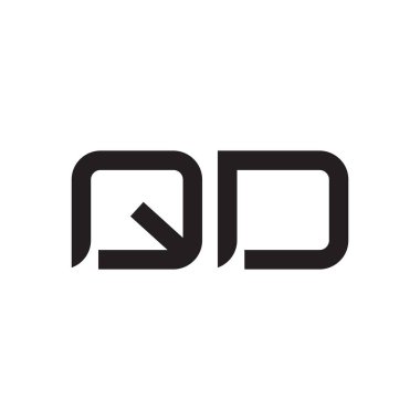 qd ilk harf vektör logo simgesi