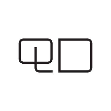 qd ilk harf vektör logo simgesi