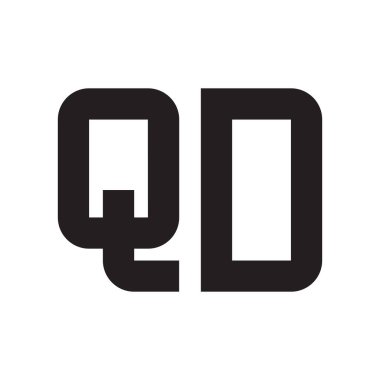 qd ilk harf vektör logo simgesi