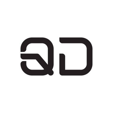 qd ilk harf vektör logo simgesi