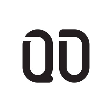 qd ilk harf vektör logo simgesi