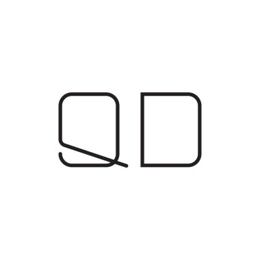qd ilk harf vektör logo simgesi