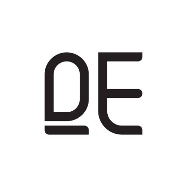 qe ilk harf vektör logo simgesi