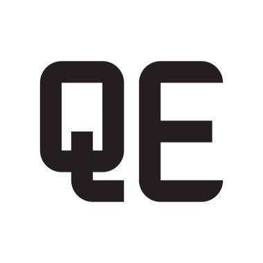qe ilk harf vektör logo simgesi