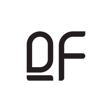 qf ilk harf vektör logo simgesi