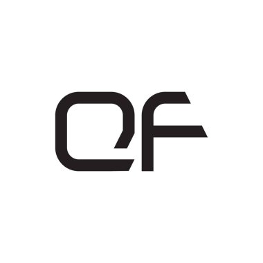 qf ilk harf vektör logo simgesi