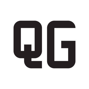 qg ilk harf vektör logo simgesi