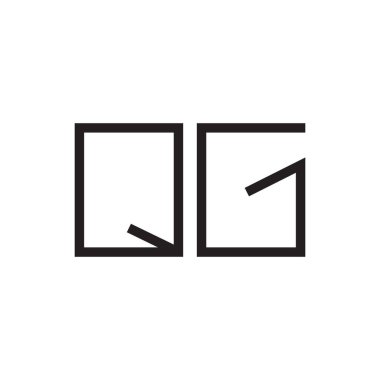 qg ilk harf vektör logo simgesi