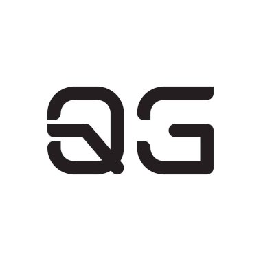qg ilk harf vektör logo simgesi