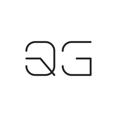 qg ilk harf vektör logo simgesi