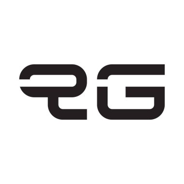 qg ilk harf vektör logo simgesi