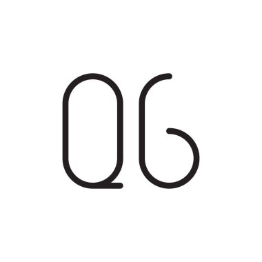 qg ilk harf vektör logo simgesi