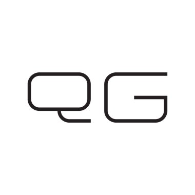qg ilk harf vektör logo simgesi