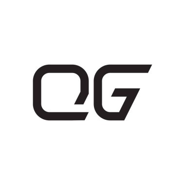 qg ilk harf vektör logo simgesi