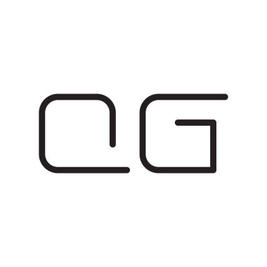 qg ilk harf vektör logo simgesi