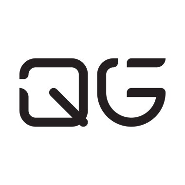 qg ilk harf vektör logo simgesi