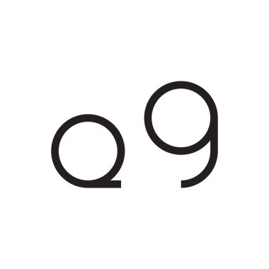 qg ilk harf vektör logo simgesi
