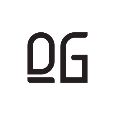 qg ilk harf vektör logo simgesi