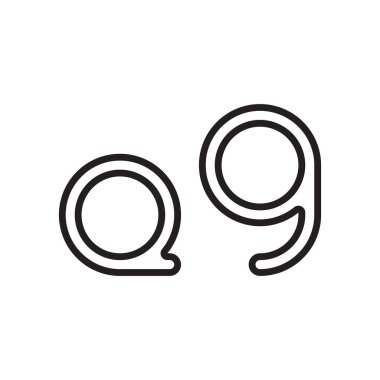 qg ilk harf vektör logo simgesi