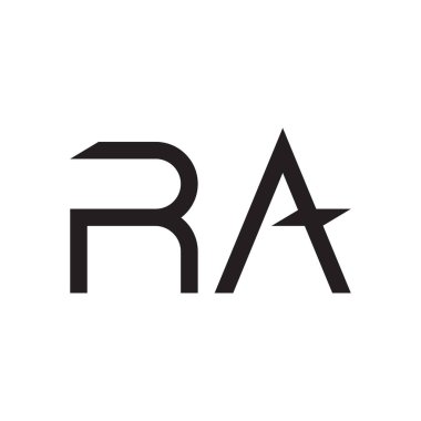 ra ilk harf vektör logo simgesi