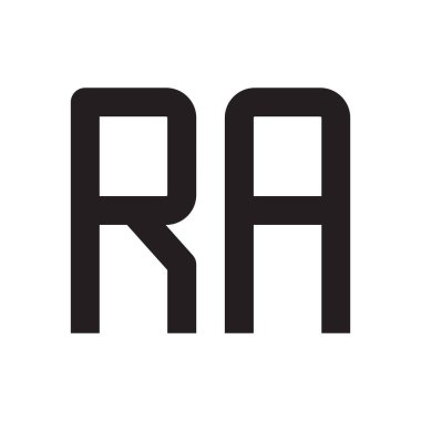ra ilk harf vektör logo simgesi