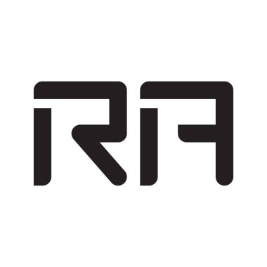 ra ilk harf vektör logo simgesi