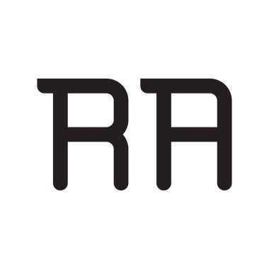 ra ilk harf vektör logo simgesi