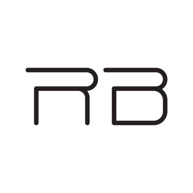 rb ilk harf vektör logo simgesi