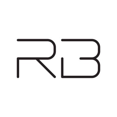 rb ilk harf vektör logo simgesi