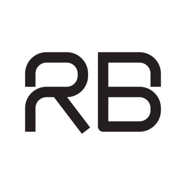 rb ilk harf vektör logo simgesi